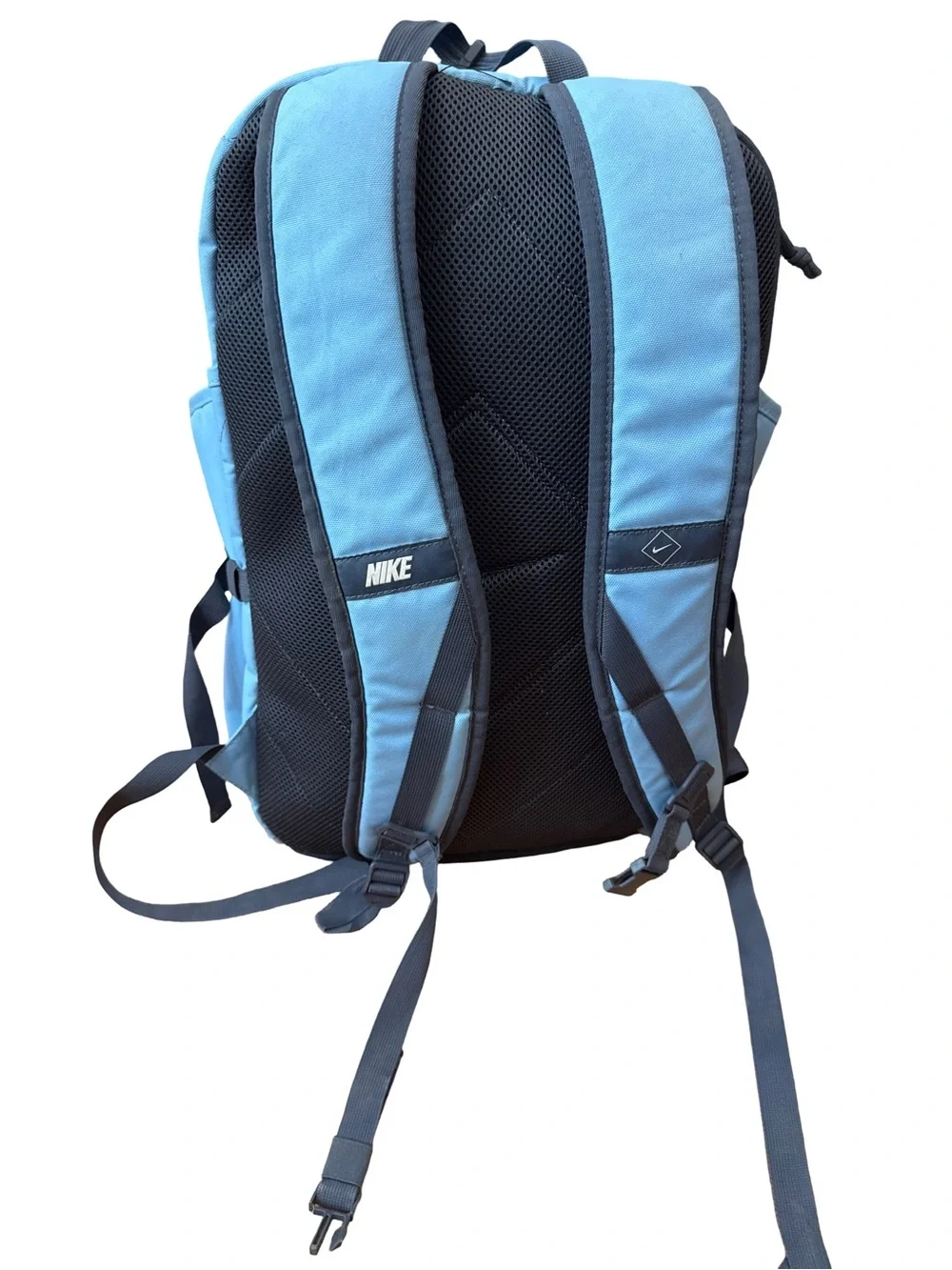 Nike Baby Blue/Navy Blue Baseball BackPack Bat & Helmet Bag Swoosh Logo